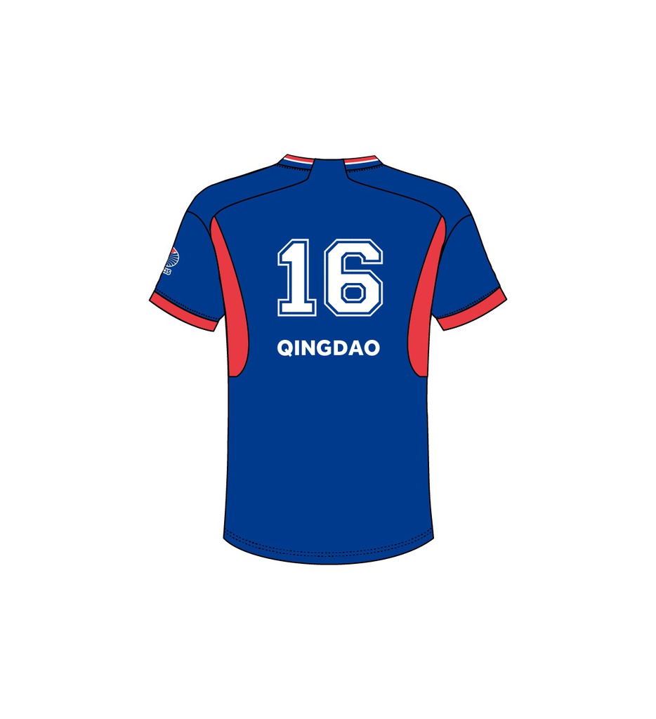 足球比赛服主场上衣-青岛